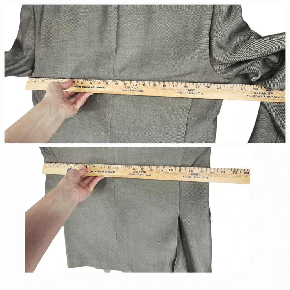 Alfani Slim Fit Blazer 42L Men Gray Single Breasted Suit Jacket Business Wedding